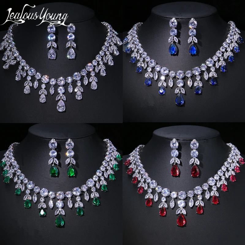 2022 Luxury Bridal Water Drop Necklace and Earrings Cubic Zirconia Women Wedding Jewelry Sets for Brides
2022 Luxury Bridal Water Drop Necklace and Earrings Cubic Zirconia Women Wedding Jewelry Sets for Brides