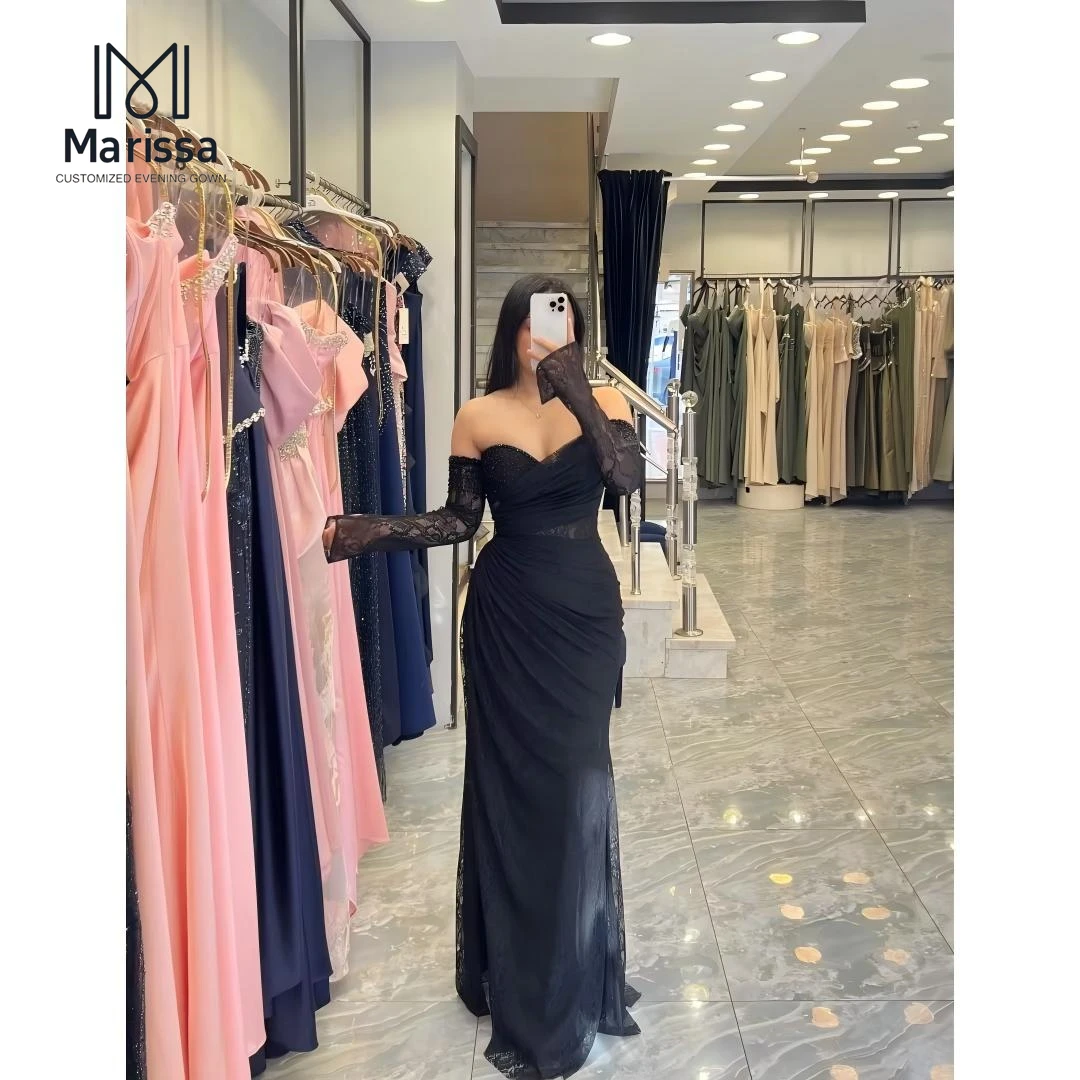 Marissa Lace Print Evening Dresses Woman Elegant Party Dresses 2025 Fish Tail Customized Women Evening Dress Gauze Black Prom
Marissa Lace Print Evening Dresses Woman Elegant Party Dresses 2025 Fish Tail Customized Women Evening Dress Gauze Black Prom