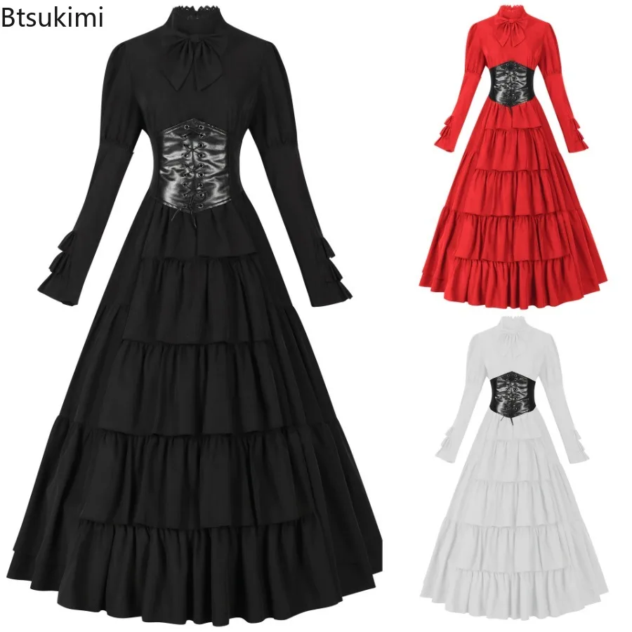 New Gothic Steampunk Vampire Dress Medieval Renaissance Victorian Court Queen Ruffles Bustle Ball Gown Halloween Party Costume
New Gothic Steampunk Vampire Dress Medieval Renaissance Victorian Court Queen Ruffles Bustle Ball Gown Halloween Party Costume