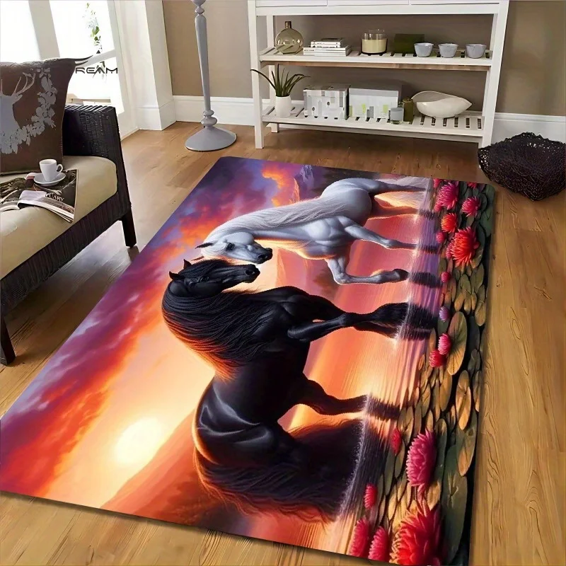 Sunset Horse and Flowers Entrance Mat, Non-Slip Washable Floor Rug, Artistic Home Decor Carpet
Sunset Horse and Flowers Entrance Mat, Non-Slip Washable Floor Rug, Artistic Home Decor Carpet