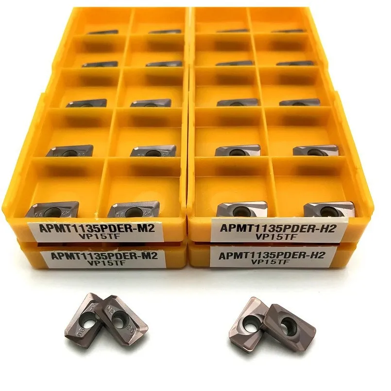 10pcs Carbide Inserts APMT1135PDER M2 H2 VP15TF APMT1604 M2 H2 CNC Cutting Tool Milling Inserts APMT for general purpose
10pcs Carbide Inserts APMT1135PDER M2 H2 VP15TF APMT1604 M2 H2 CNC Cutting Tool Milling Inserts APMT for general purpose