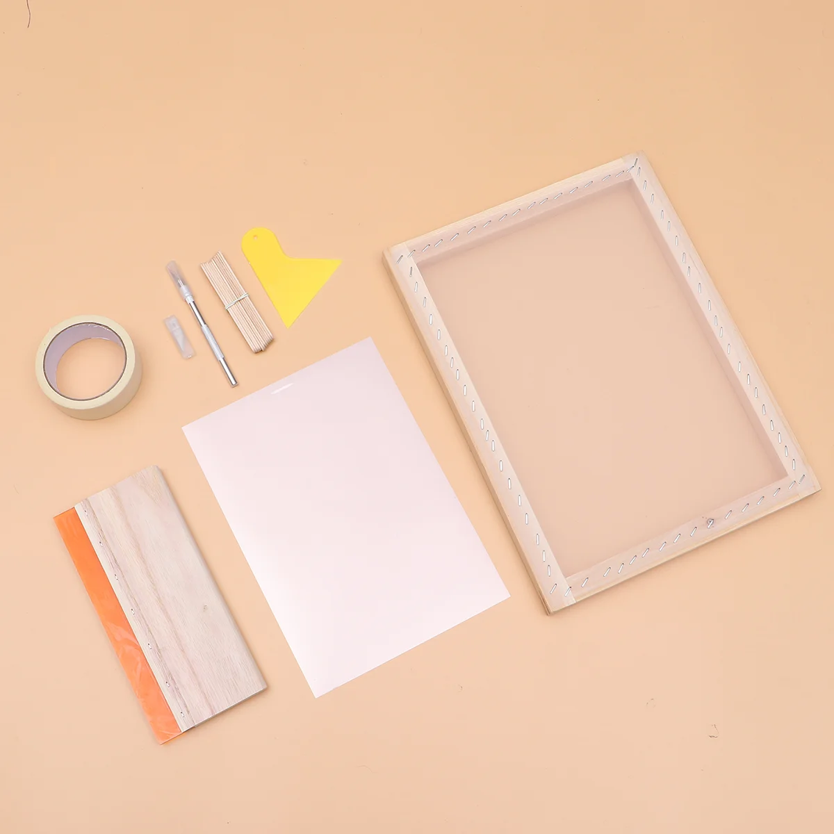 1 Set Silk Screen Printing Screen Printing Frame Scraper Inkjet Transparency Film Mask Tape Silk Screen Printing Set
1 Set Silk Screen Printing Screen Printing Frame Scraper Inkjet Transparency Film Mask Tape Silk Screen Printing Set