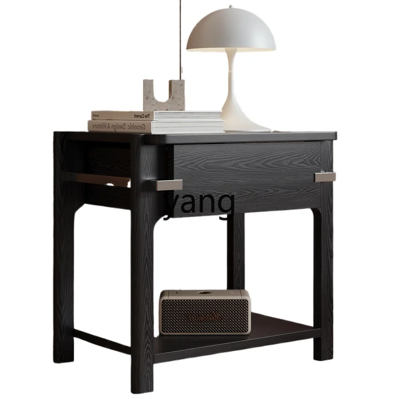 YJQ master bedroom solid wood bedside table single pump black storage modern minimalist stainless steel storage cabinet
YJQ master bedroom solid wood bedside table single pump black storage modern minimalist stainless steel storage cabinet