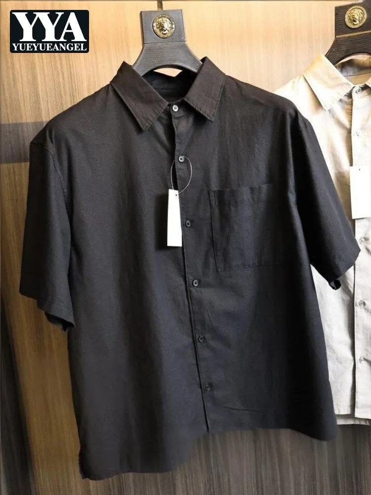 Business Casual Mens New Summer Short Sleeve Shirt Solid Color Cotton Linen Single Breasted Comfortable Tops Male Casual Shirts
Business Casual Mens New Summer Short Sleeve Shirt Solid Color Cotton Linen Single Breasted Comfortable Tops Male Casual Shirts