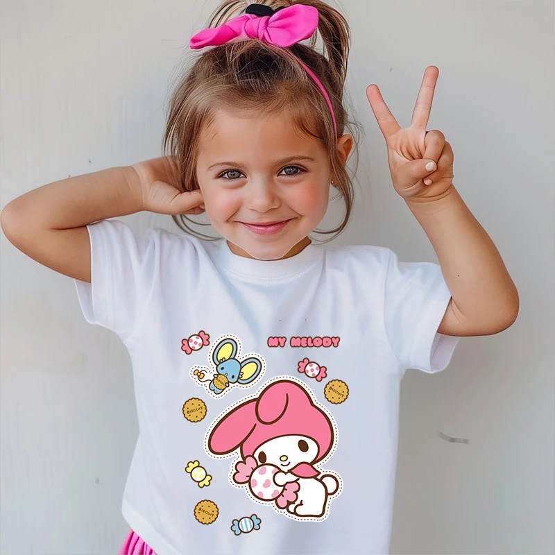 My Melody Printed Kids T-shirt Summer Children's Cotton Short Sleeve White Casual Top Suitable for Boys and Girls
My Melody Printed Kids T-shirt Summer Children's Cotton Short Sleeve White Casual Top Suitable for Boys and Girls