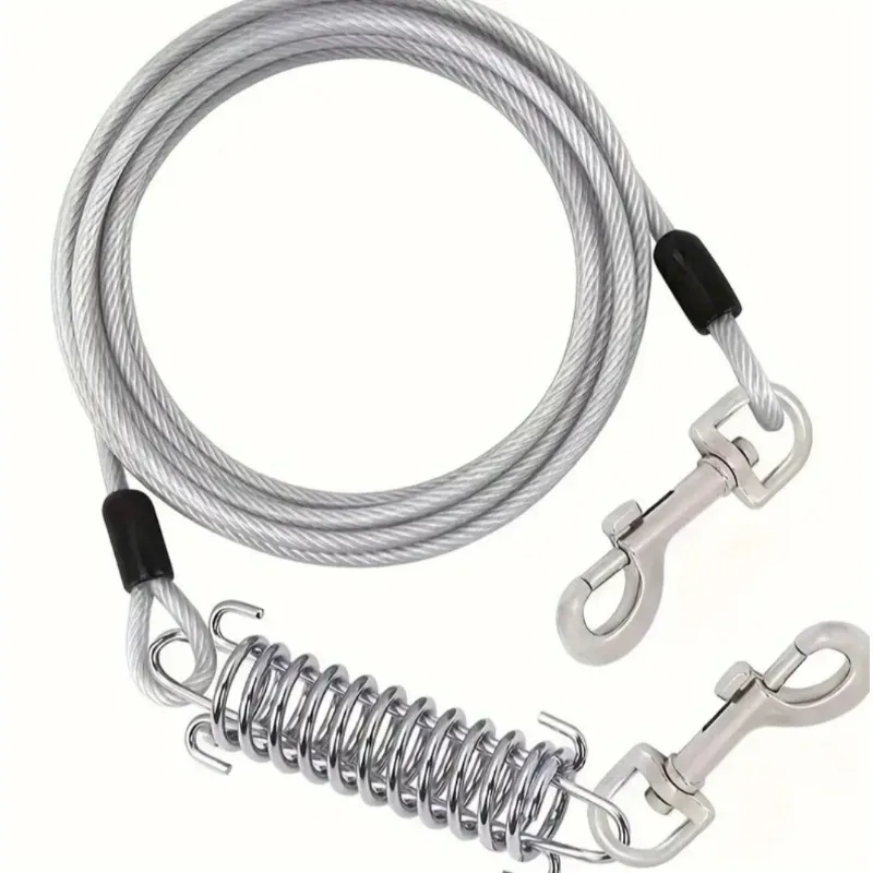 Lengthened pet dog leash bite resistant durable anti-break explosion-proof non-stuck coated plastic rope dog leash spring buckle
Lengthened pet dog leash bite resistant durable anti-break explosion-proof non-stuck coated plastic rope dog leash spring buckle