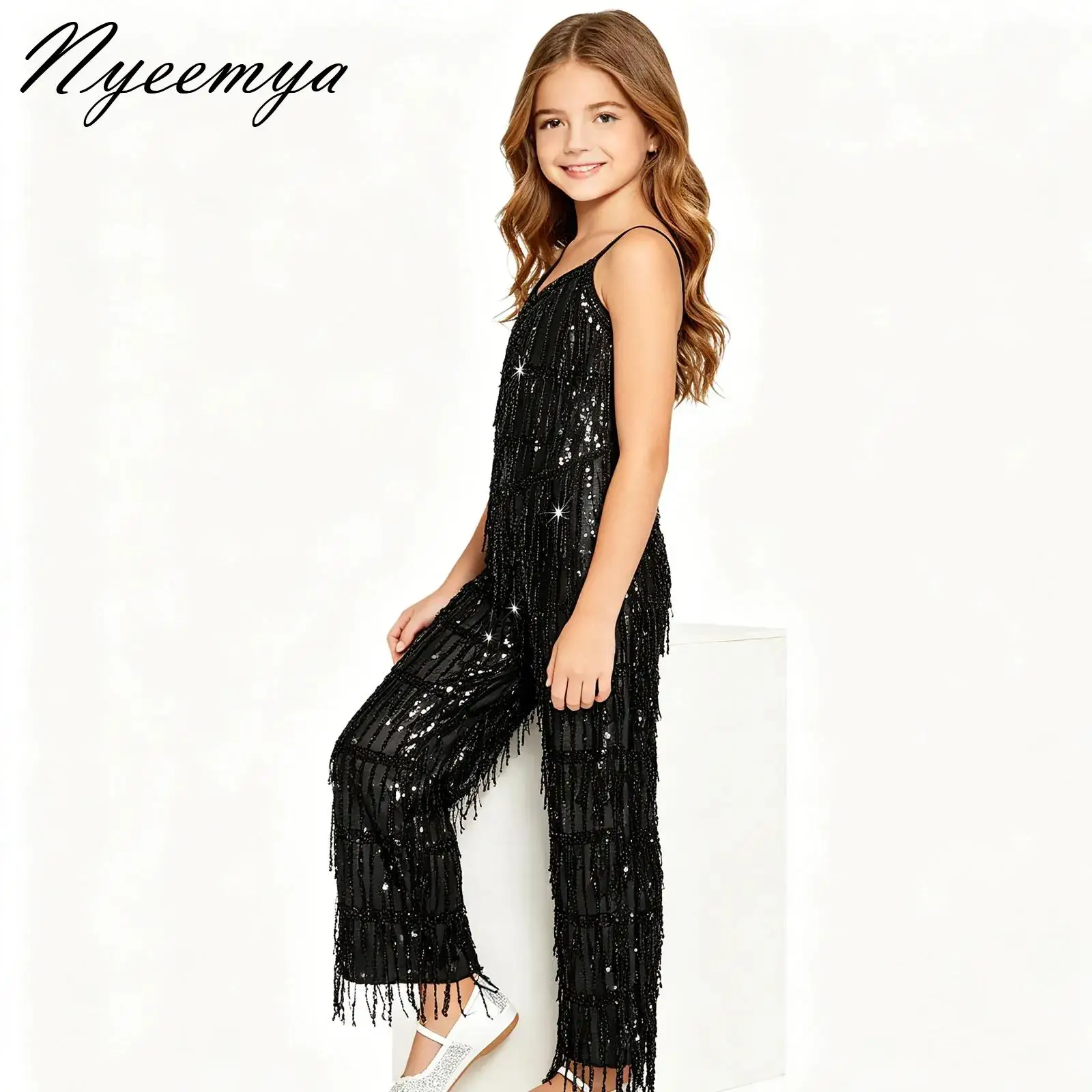 Tassel Fringe Latin Cha-cha Dance Performance Bodysuits Jumpsuit for Kid Girls Sleeveless Lyrical Party Latin Samba Rumba Stage
Tassel Fringe Latin Cha-cha Dance Performance Bodysuits Jumpsuit for Kid Girls Sleeveless Lyrical Party Latin Samba Rumba Stage