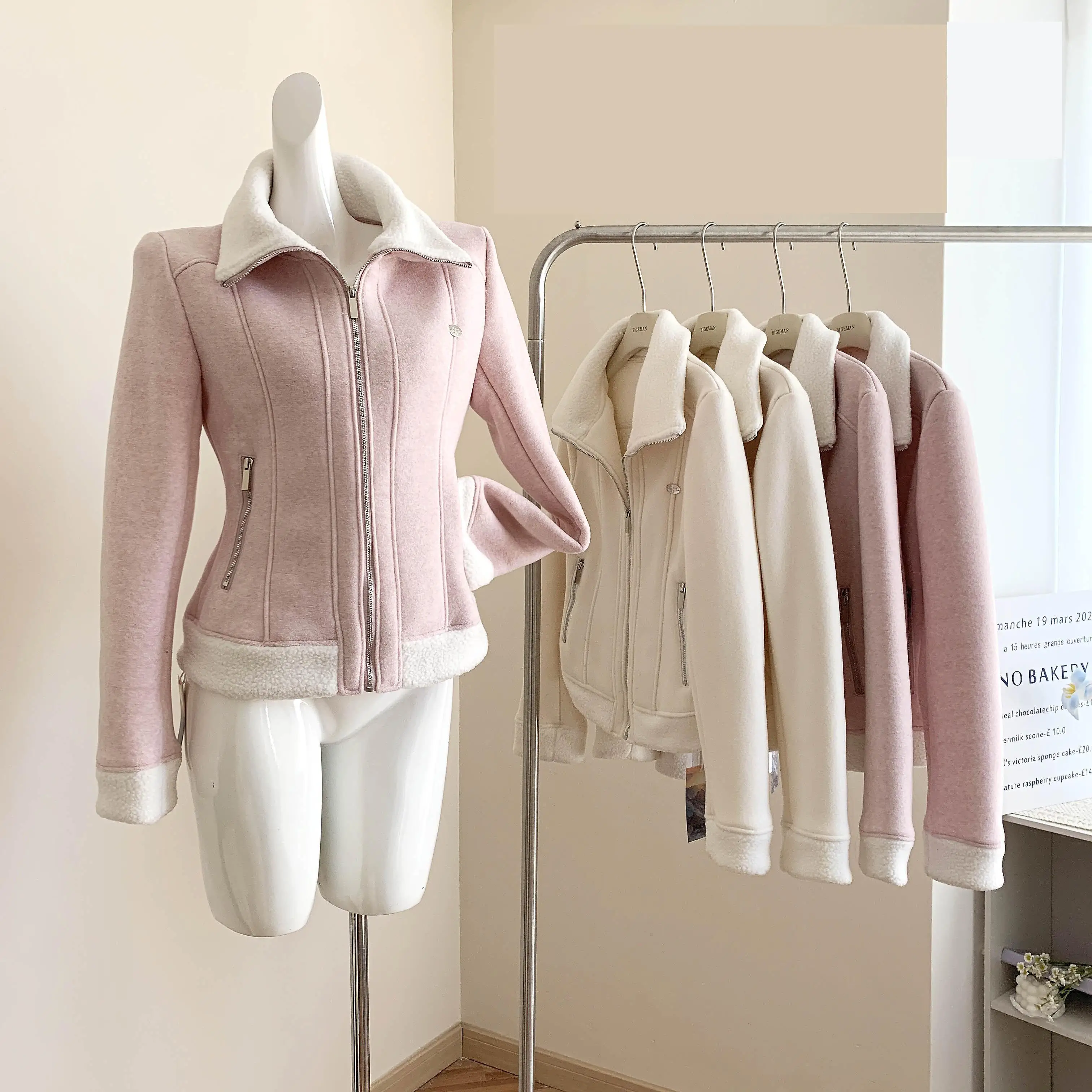 Women's Winter Fleece Lining Warm Long Sleeve Slim Jacket Lady Streetwear Double-sided Fleece Turn Down Collar Outwear
Women's Winter Fleece Lining Warm Long Sleeve Slim Jacket Lady Streetwear Double-sided Fleece Turn Down Collar Outwear