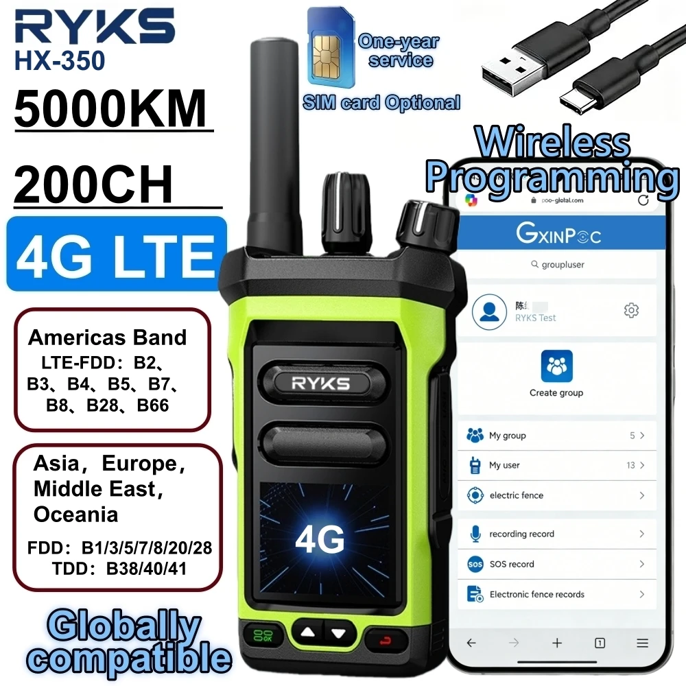 2pcs Professional 4G Poc Radio Handheld Walkie Talkie Global Real-Time Communication Unlimited Distance Commercial Use
2pcs Professional 4G Poc Radio Handheld Walkie Talkie Global Real-Time Communication Unlimited Distance Commercial Use