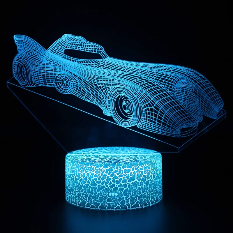 Спортивный автомобиль 3d светодиодный ночник с изменением цвета, ночник для детей, милый рождественский подарок, подарки для любви, мультяшный свет для подруги
Спортивный автомобиль 3d светодиодный ночник с изменением цвета, ночник для детей, милый рождественский подарок, подарки для любви, мультяшный свет для подруги