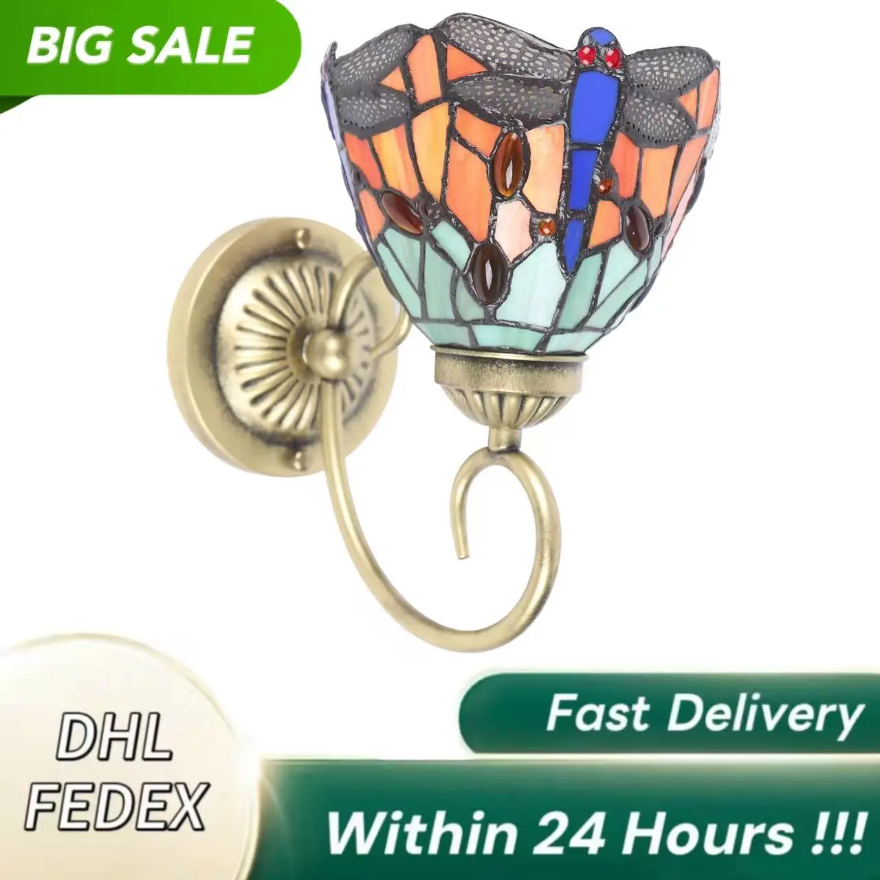 Витражный настенный светильник, ретро-дизайн стрекозы с патроном лампы E27, железное и многоцветное стеклянное бра для спальни
Витражный настенный светильник, ретро-дизайн стрекозы с патроном лампы E27, железное и многоцветное стеклянное бра для спальни