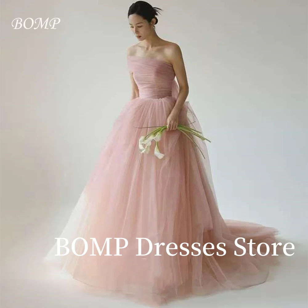 BOMP Princess Pink Wedding Dresses Floor Length Beading Bow Ribbons Bridal Gown Korea Photo Shoot Customized Elegant
BOMP Princess Pink Wedding Dresses Floor Length Beading Bow Ribbons Bridal Gown Korea Photo Shoot Customized Elegant