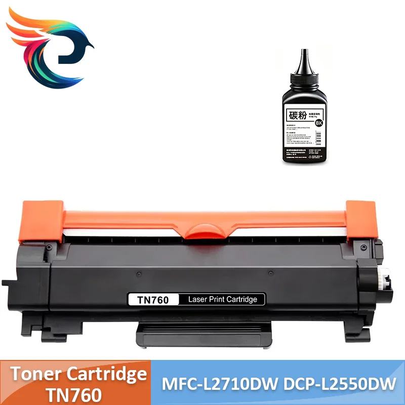 TN760 Compatible Toner Cartridge with 80g Toner Powder for Brother TN760 TN730 for MFC-L2710DW DCP-L2550DW MFC-L2750DW HL-L2350D
TN760 Compatible Toner Cartridge with 80g Toner Powder for Brother TN760 TN730 for MFC-L2710DW DCP-L2550DW MFC-L2750DW HL-L2350D