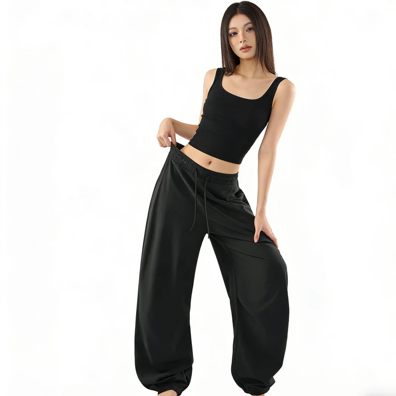 Fashionable Women's Harem Pants Casual Retro Loose-Fit Trousers Elastic Waist Workout Bottoms Daily Running Wide-Leg Sweatpants
Fashionable Women's Harem Pants Casual Retro Loose-Fit Trousers Elastic Waist Workout Bottoms Daily Running Wide-Leg Sweatpants