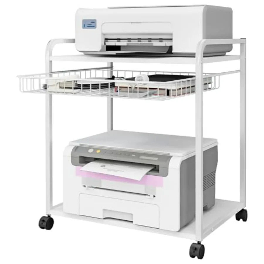 Большая 2-уровневая подставка для принтера с корзиной 23,6 x 21,6 x 15,7 дюйма, вращающаяся тележка для принтера под столом, стол для принтера с колесами для H
Большая 2-уровневая подставка для принтера с корзиной 23,6 x 21,6 x 15,7 дюйма, вращающаяся тележка для принтера под столом, стол для принтера с колесами для H