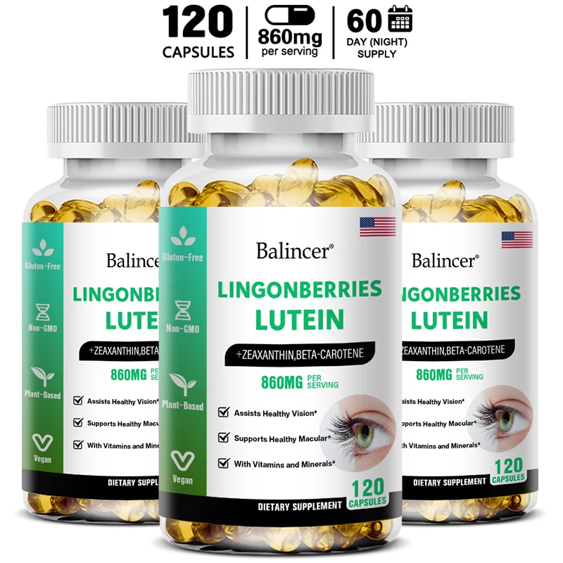 Balincer Lutein Capsules with Zeaxanthin, Vitamin, Dietary Supplement for Eye Health Support, 120/60/30 Easy-to-Swallow Softgels
Balincer Lutein Capsules with Zeaxanthin, Vitamin, Dietary Supplement for Eye Health Support, 120/60/30 Easy-to-Swallow Softgels
