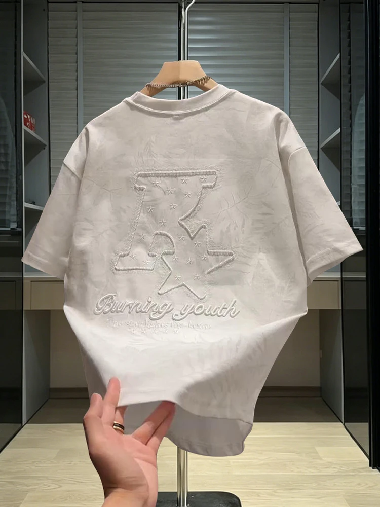 Summer New Style Men's Casual Short Sleeve T-shirt round Neck Leaf Pattern Embroidery Breathable Comfortable Unisex Basic Fit
Summer New Style Men's Casual Short Sleeve T-shirt round Neck Leaf Pattern Embroidery Breathable Comfortable Unisex Basic Fit