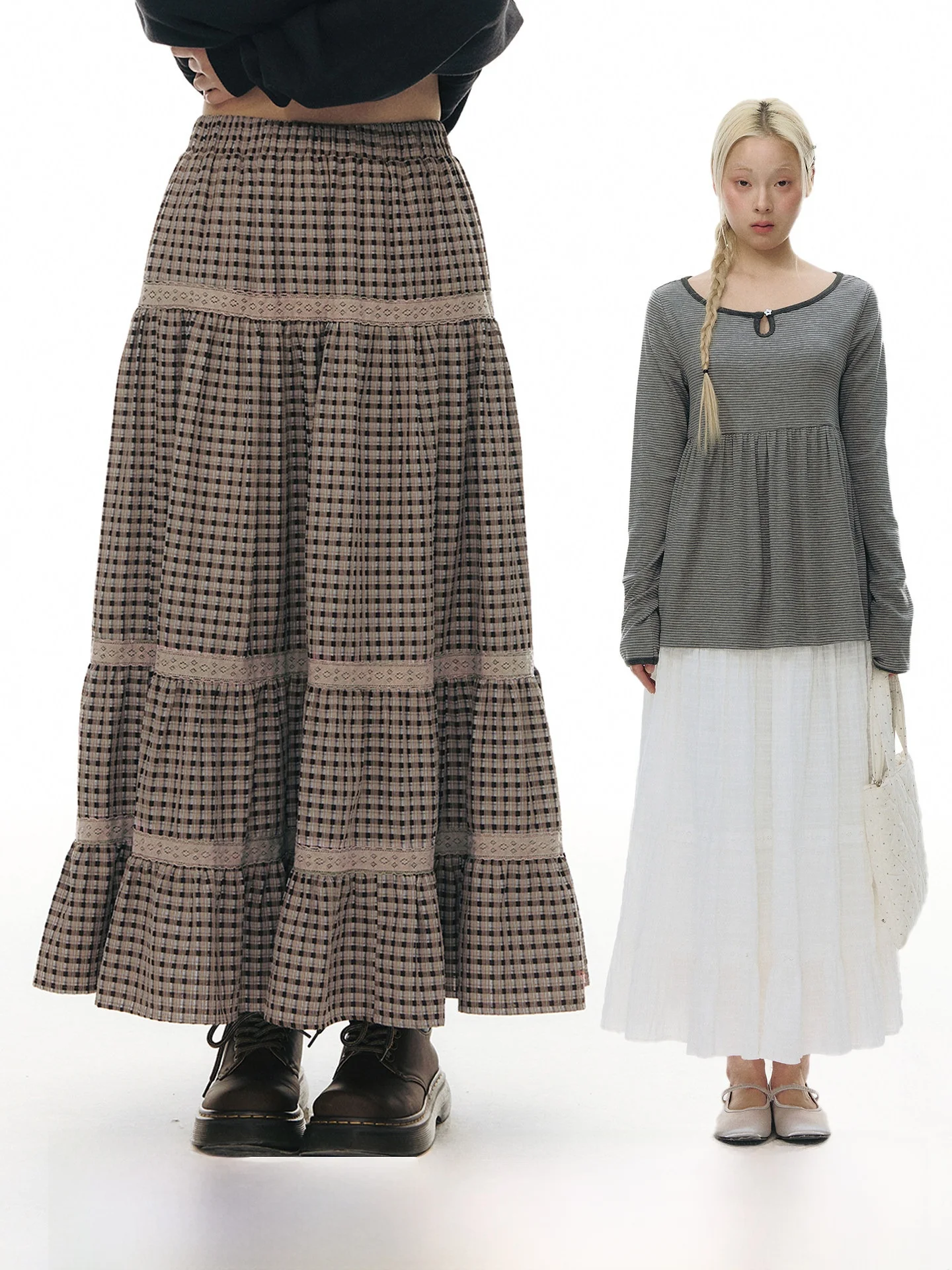 NAPSNAPS Original Lace Trim Half Skirt Women's Spring Youth Style Elastic Waist A-Line Long Umbrella Skirt Ladies Fashion
NAPSNAPS Original Lace Trim Half Skirt Women's Spring Youth Style Elastic Waist A-Line Long Umbrella Skirt Ladies Fashion