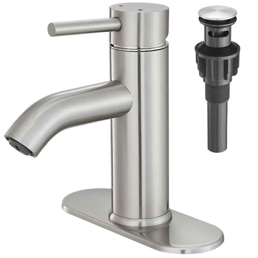 Nickel Bathroom Faucet Single Handle Bathroom Vanity Sink Faucet with Popup Drain, Rv Lavatory Vessel Faucet Basin Mixer Tap wit
Nickel Bathroom Faucet Single Handle Bathroom Vanity Sink Faucet with Popup Drain, Rv Lavatory Vessel Faucet Basin Mixer Tap wit