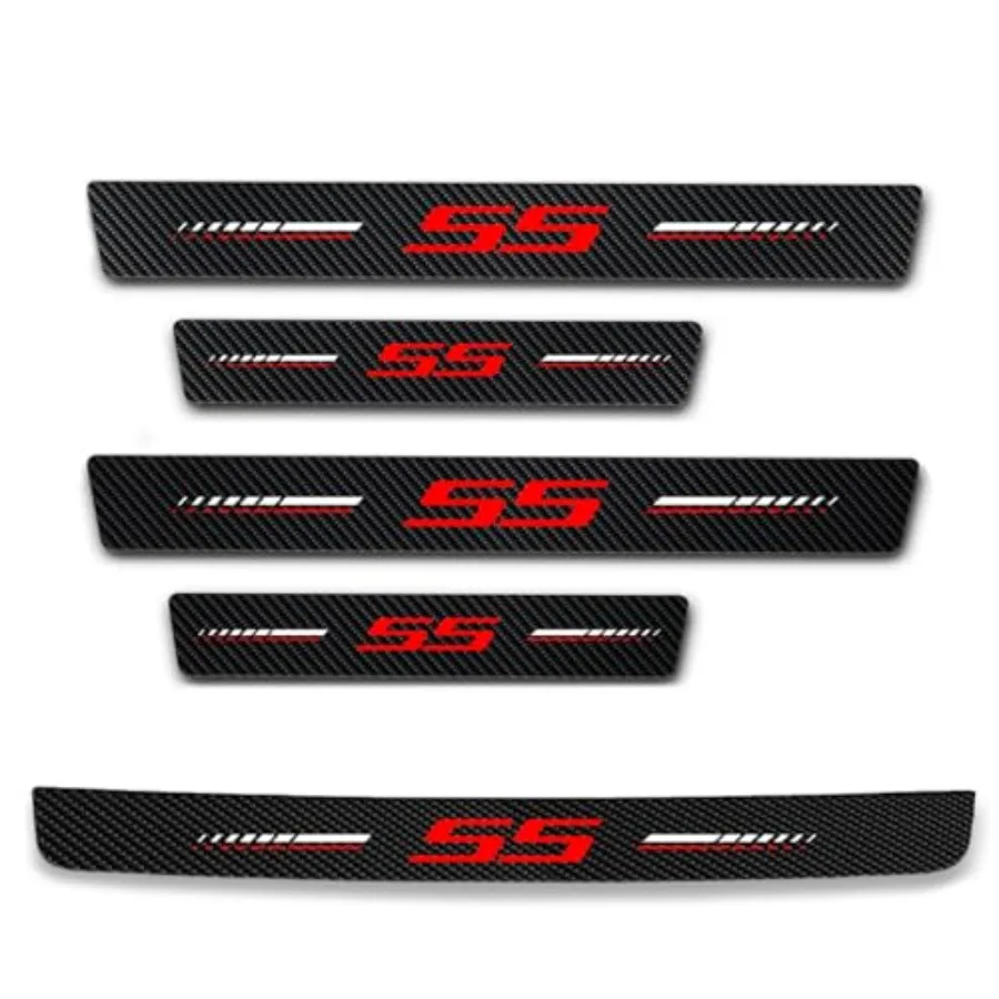 5Pcs Door Sill Plate Protectors Compatible with Chevy Camaro SS Car Accessories, Carbon Fiber Leather Door Sill Stickers for Ca
5Pcs Door Sill Plate Protectors Compatible with Chevy Camaro SS Car Accessories, Carbon Fiber Leather Door Sill Stickers for Ca