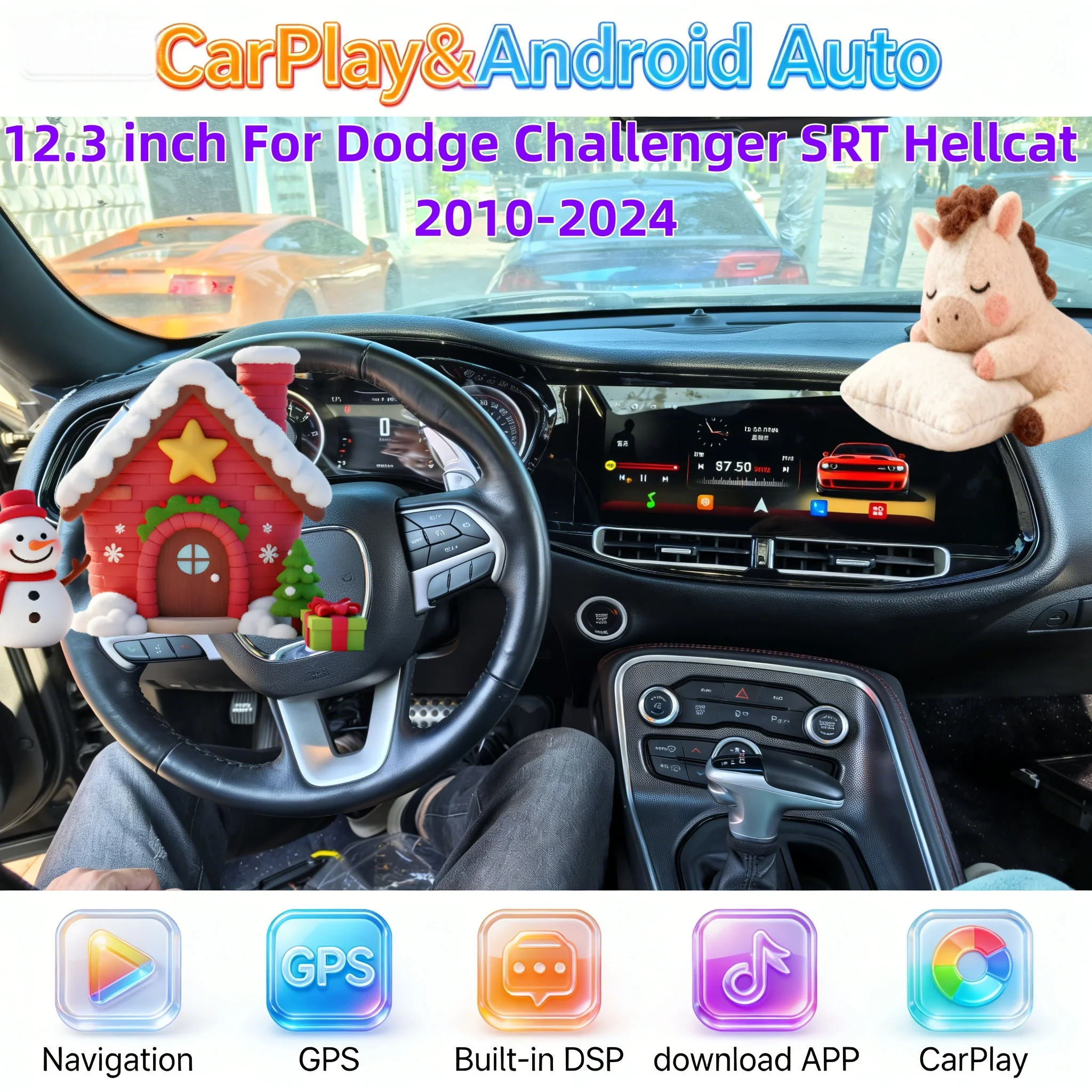 Multimedia Bluetooth 5.0 Wireless CarPlay Player GPS For Dodge Challenger SRT Hellcat Charger 2010-2024 Android Car Radio GPS
Multimedia Bluetooth 5.0 Wireless CarPlay Player GPS For Dodge Challenger SRT Hellcat Charger 2010-2024 Android Car Radio GPS