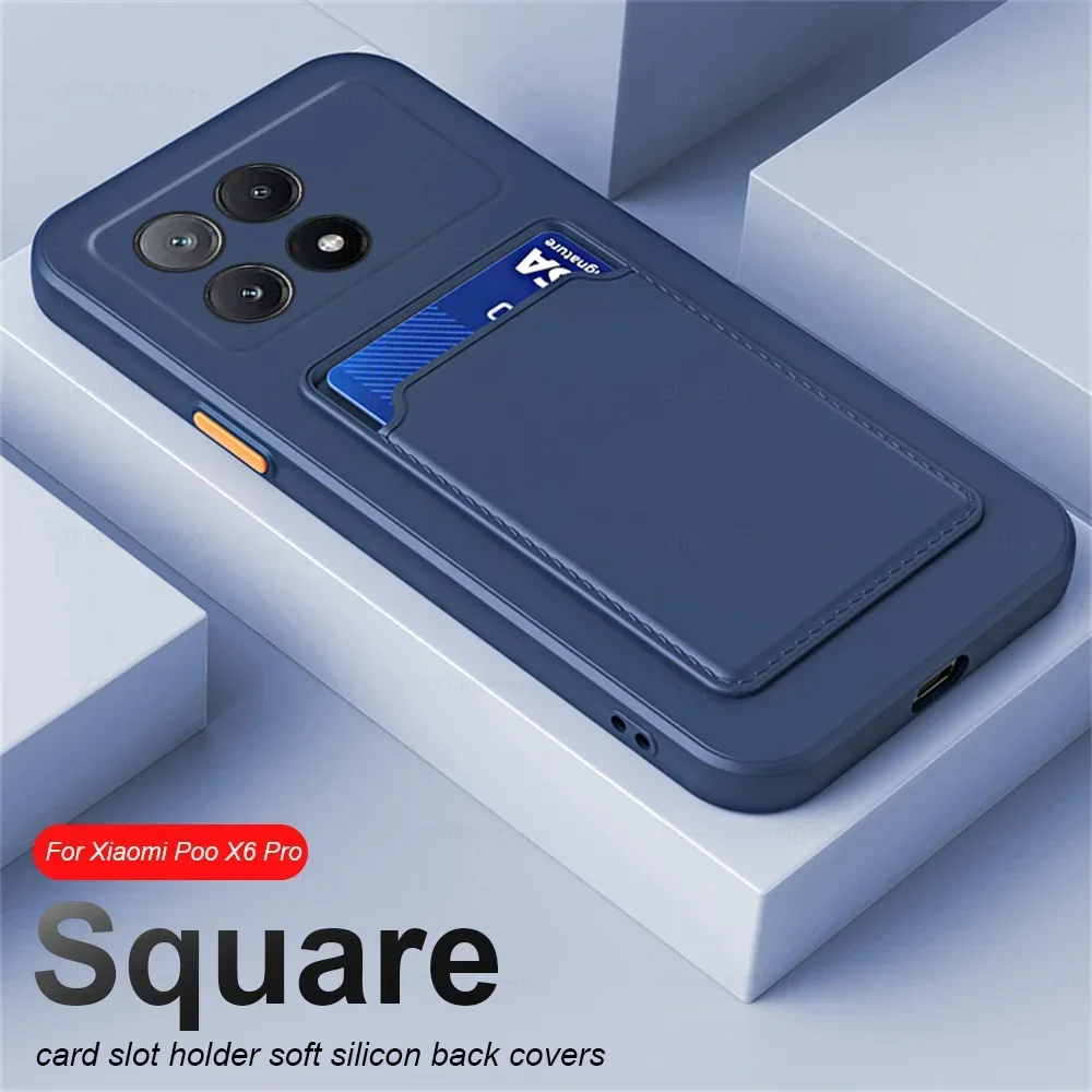 Card Slot Holder Square Soft Silicone Shockproof Case For Xiaomi Poco X6 Pro Poko Little X 6 6Pro X6Pro PocoX6Pro 5G Back Shell
Card Slot Holder Square Soft Silicone Shockproof Case For Xiaomi Poco X6 Pro Poko Little X 6 6Pro X6Pro PocoX6Pro 5G Back Shell