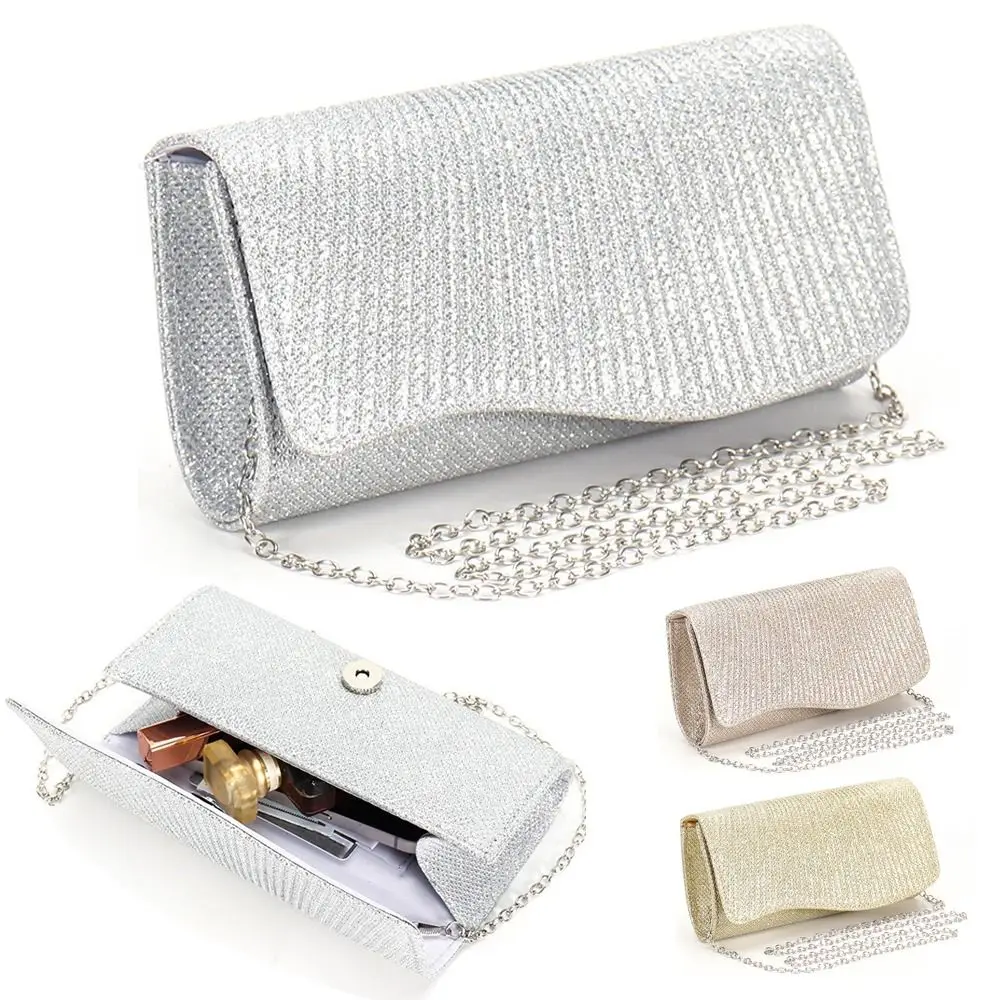 Fashion Shiny Glitter Handbag Silver Color Chain Shoulder Envelope Evening Bag Clutch Elegant Long Purse Evening
Fashion Shiny Glitter Handbag Silver Color Chain Shoulder Envelope Evening Bag Clutch Elegant Long Purse Evening