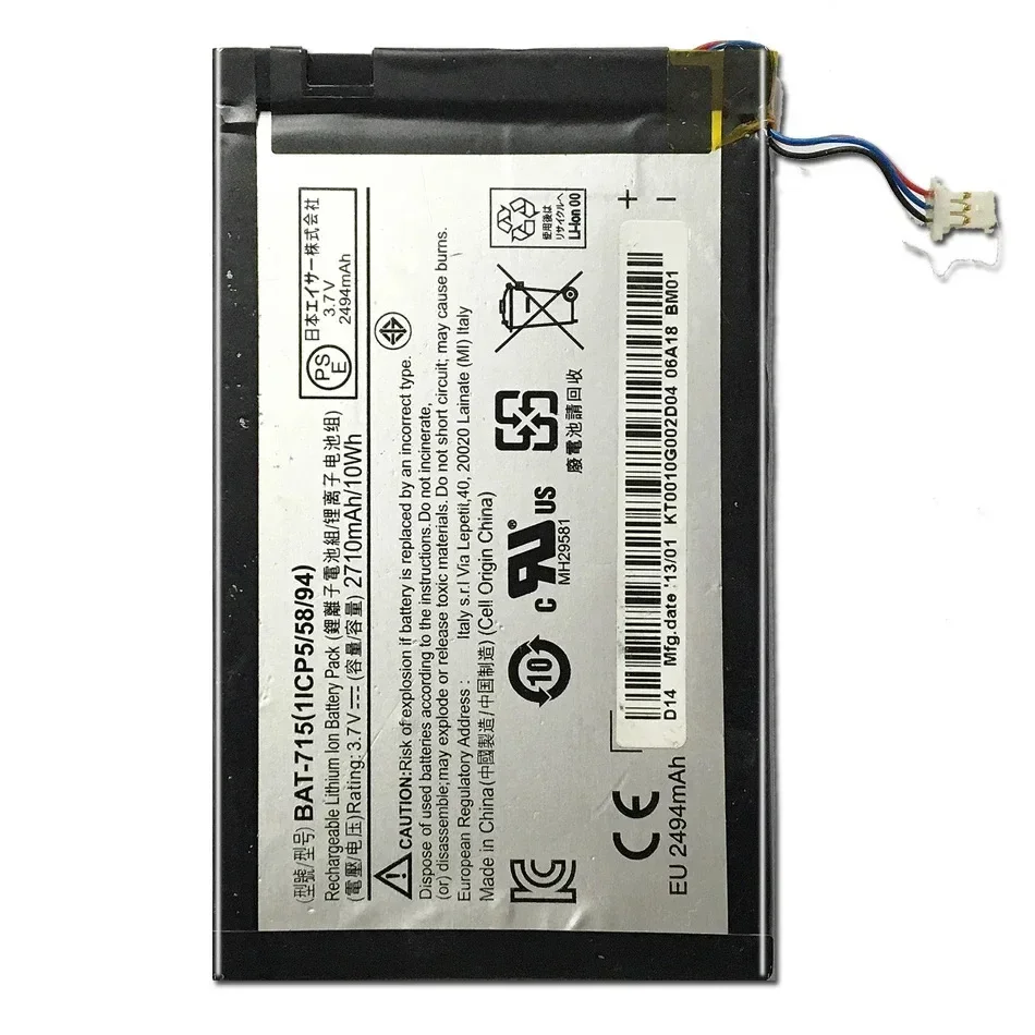 Аккумулятор для планшета 2710 мАч для Acer Iconia Tab B1 B1-A71 B1-710, BAT-715 (версия 3 линий)
Аккумулятор для планшета 2710 мАч для Acer Iconia Tab B1 B1-A71 B1-710, BAT-715 (версия 3 линий)