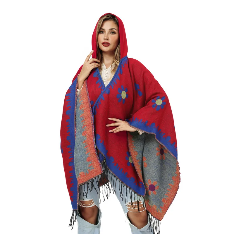 Autumn Winter New Knitted Shawl WOMEN Fashion Split Amazon Warm Hat Cape Foreign Trade Tassel Cloak
Autumn Winter New Knitted Shawl WOMEN Fashion Split Amazon Warm Hat Cape Foreign Trade Tassel Cloak