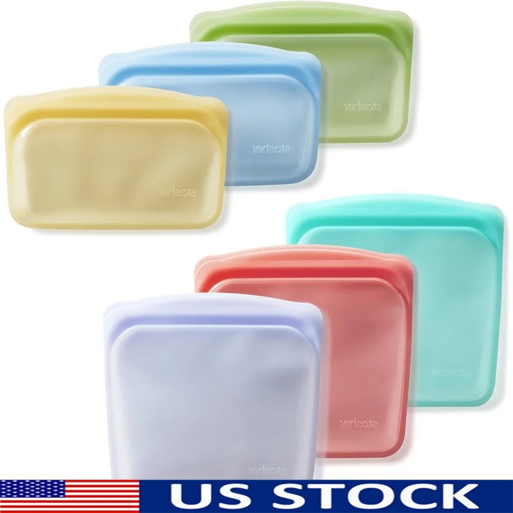 Premium Silicone Reusable Food Storage Bags 6-Pack Eco-Friendly Zip Top Containers Dishwasher Safe Multi-Purpose Kitchen
Premium Silicone Reusable Food Storage Bags 6-Pack Eco-Friendly Zip Top Containers Dishwasher Safe Multi-Purpose Kitchen