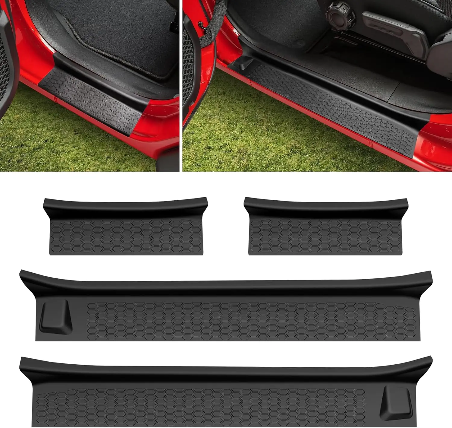 Entry protection strip accessories for 2024 Wrangler JLU and Gladiator JT four-door models.
Entry protection strip accessories for 2024 Wrangler JLU and Gladiator JT four-door models.