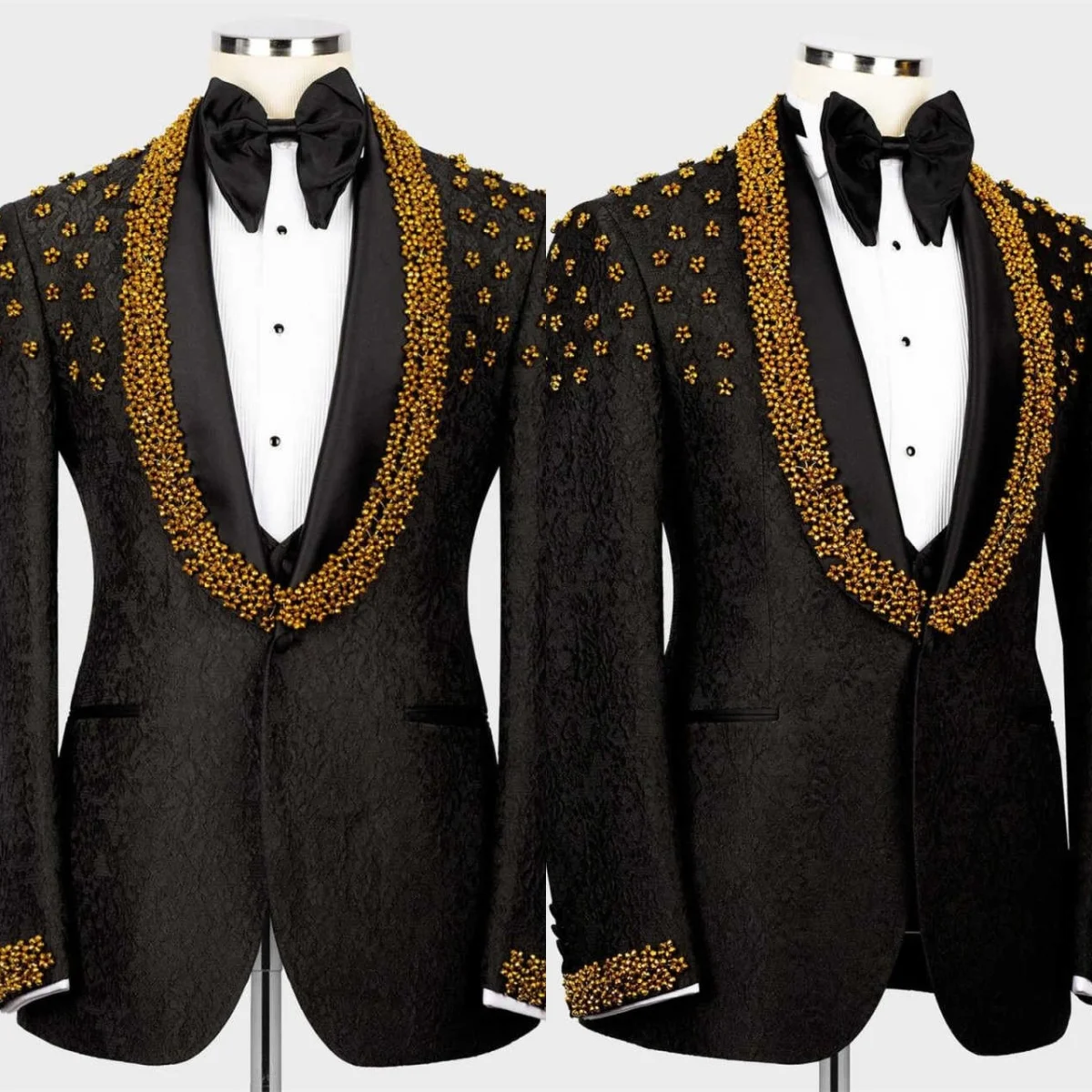 Luxurious Beaded Men's Coat Shawl Lapel Tuxedos Single Breasted Groom Wear Business Party Prom Coats Only Blazer Customized
Luxurious Beaded Men's Coat Shawl Lapel Tuxedos Single Breasted Groom Wear Business Party Prom Coats Only Blazer Customized