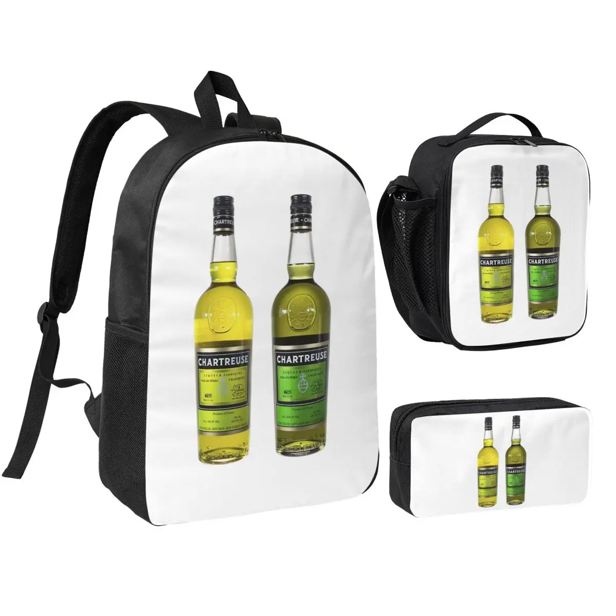 Green Chartreuse Bottle Oil Painting Drink Backpack BookBag School Bag Computer Shoulder Bags 3ps Lunch Bag Pencil Case
Green Chartreuse Bottle Oil Painting Drink Backpack BookBag School Bag Computer Shoulder Bags 3ps Lunch Bag Pencil Case