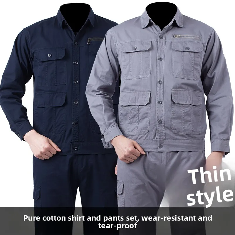 Summer Work Uniform Set for Men Thin Long Sleeve Pure Cotton Welding Workwear Wear Resistant Breathable Short Sleeve...
Summer Work Uniform Set for Men Thin Long Sleeve Pure Cotton Welding Workwear Wear Resistant Breathable Short Sleeve...