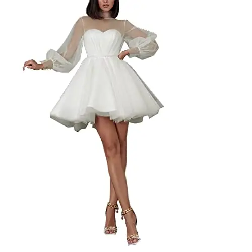 High Neck Backless Long Sleeve Mini Wedding Dresses for Bridesmaid Party Banquet Vacation Prom Cocktail
High Neck Backless Long Sleeve Mini Wedding Dresses for Bridesmaid Party Banquet Vacation Prom Cocktail