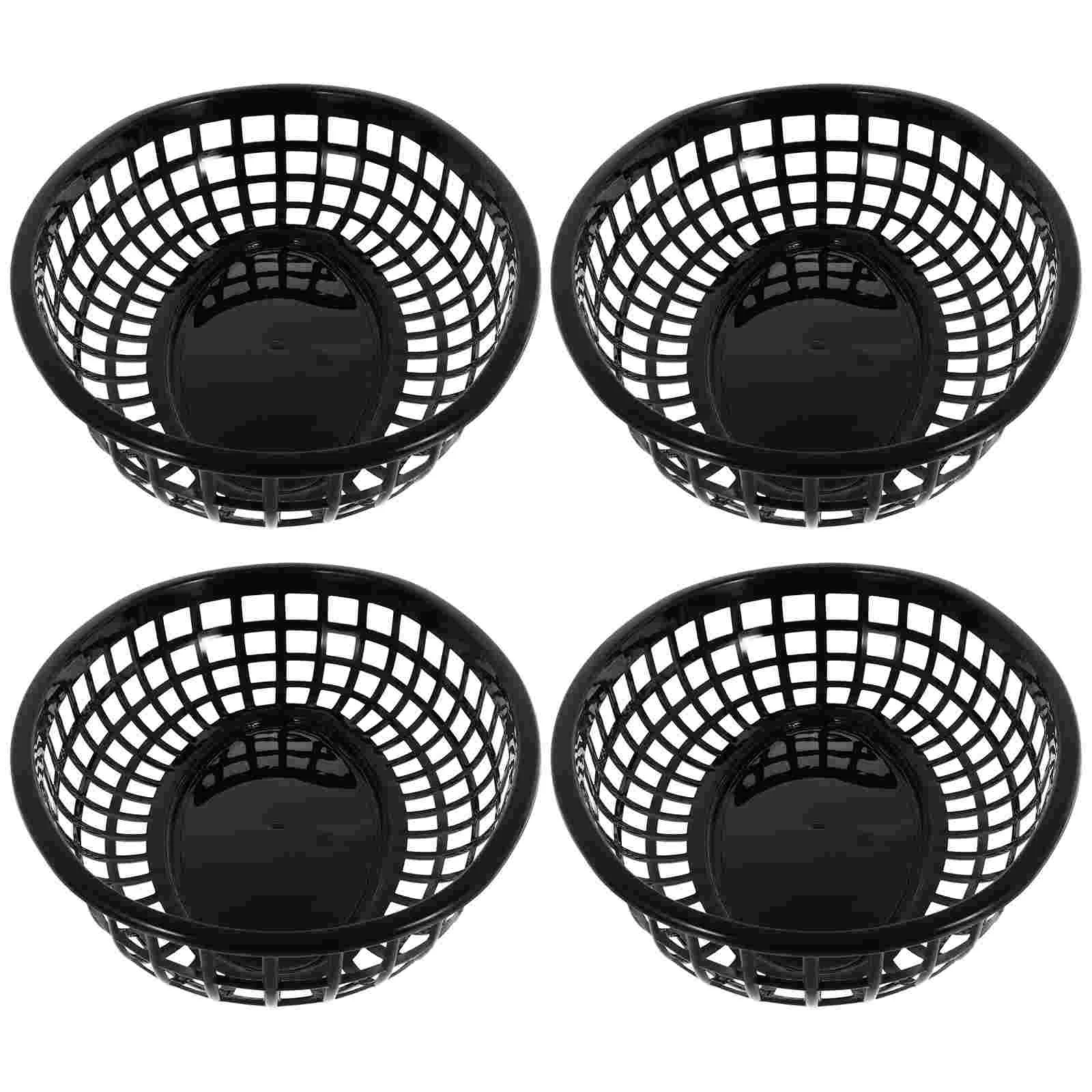 4 Pcs Small Storage Basket Snack Plate Hamburger Bin with Lid Plastic Baskets Counter Black Pp Dessert Trays Ricer
4 Pcs Small Storage Basket Snack Plate Hamburger Bin with Lid Plastic Baskets Counter Black Pp Dessert Trays Ricer