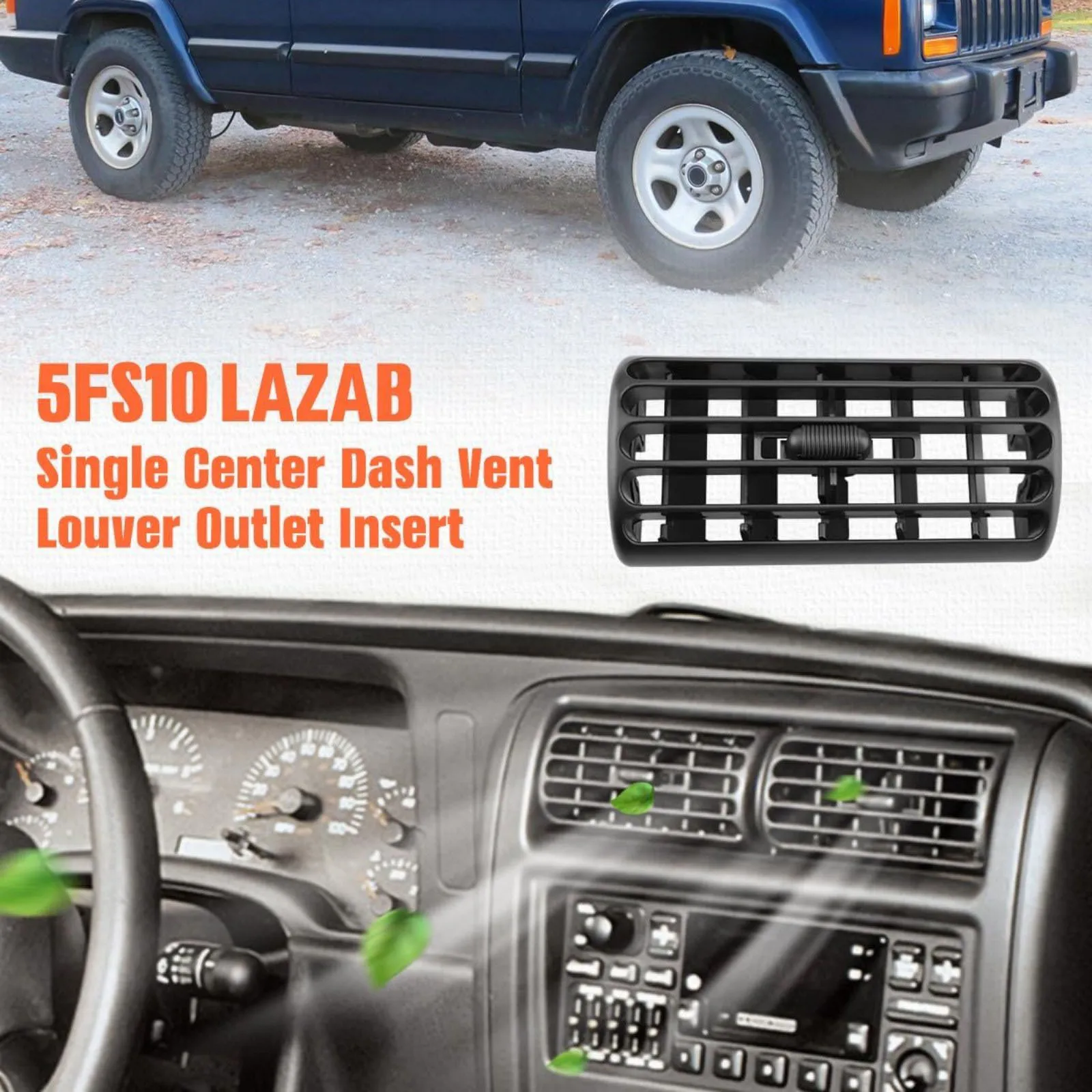 2PCS Dashboard Air Duct Vent Outlet Grille For Jeep Wrangler TJ 1997-2006 Cherokee 1997-2001 Replacement 5FS10LAZAB
2PCS Dashboard Air Duct Vent Outlet Grille For Jeep Wrangler TJ 1997-2006 Cherokee 1997-2001 Replacement 5FS10LAZAB