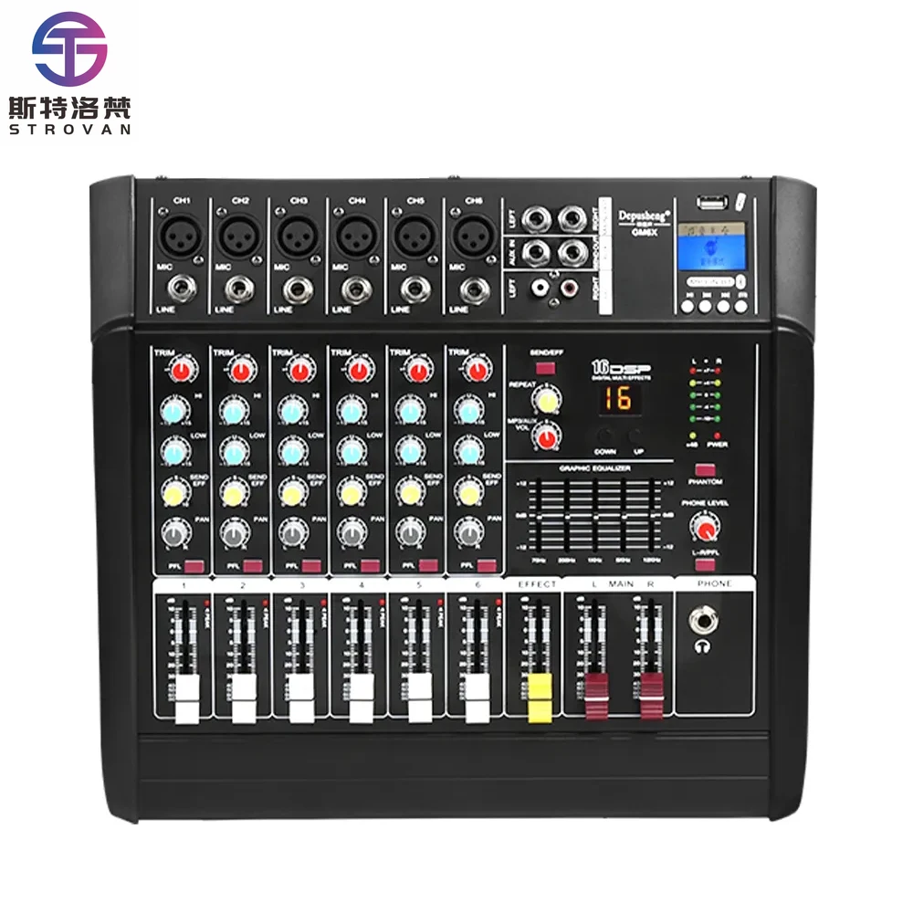 GM6X Professional 450W*2 Digital 6 Channel Audio Power Amplifier USB Powered Audio Mixer
GM6X Professional 450W*2 Digital 6 Channel Audio Power Amplifier USB Powered Audio Mixer