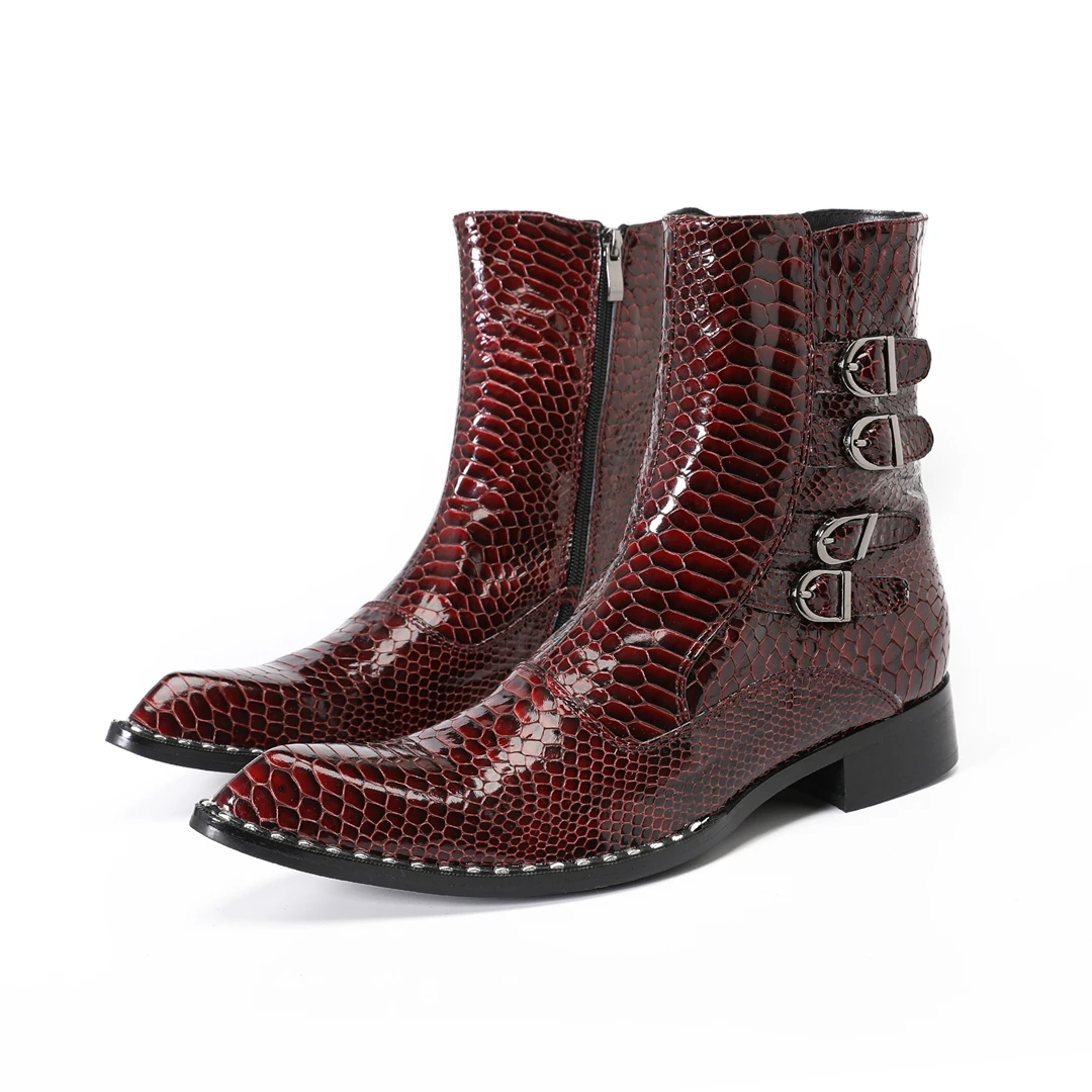 british pointed toe buckle strap motorcycle cowboy short boots for men large size night club party ankle boots male leather shoe
british pointed toe buckle strap motorcycle cowboy short boots for men large size night club party ankle boots male leather shoe