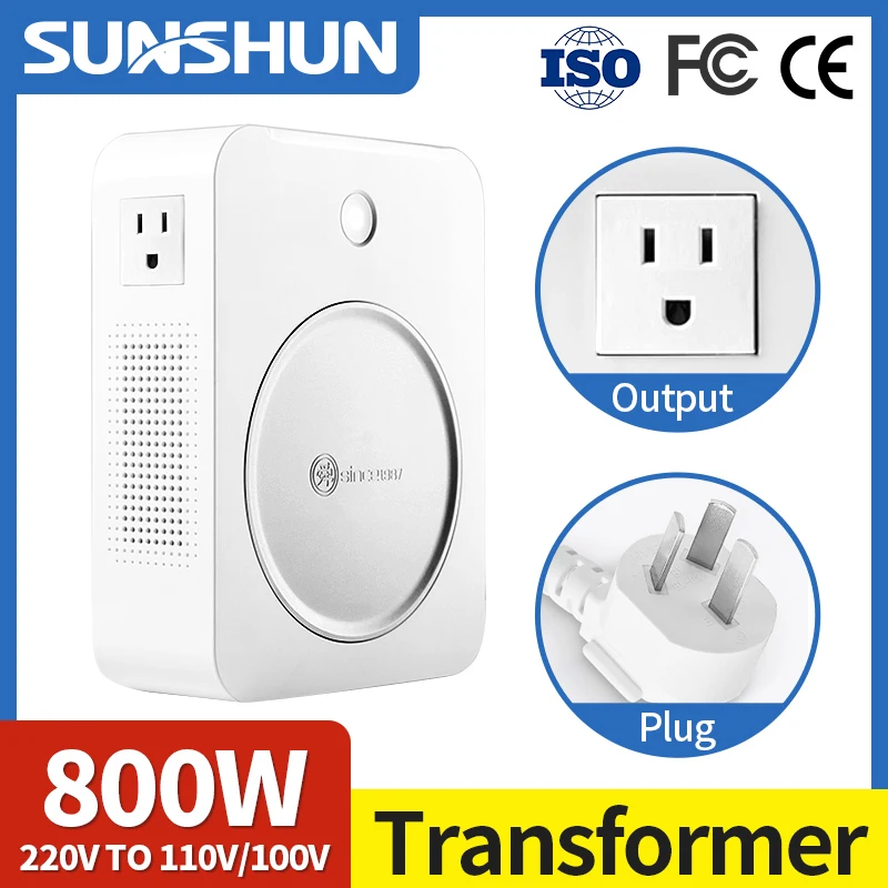 Shunhong 800w pure copper step up / step down transformer 100v to 220v voltage converter 220v to 110v/100v 110 to 220v Copper
Shunhong 800w pure copper step up / step down transformer 100v to 220v voltage converter 220v to 110v/100v 110 to 220v Copper