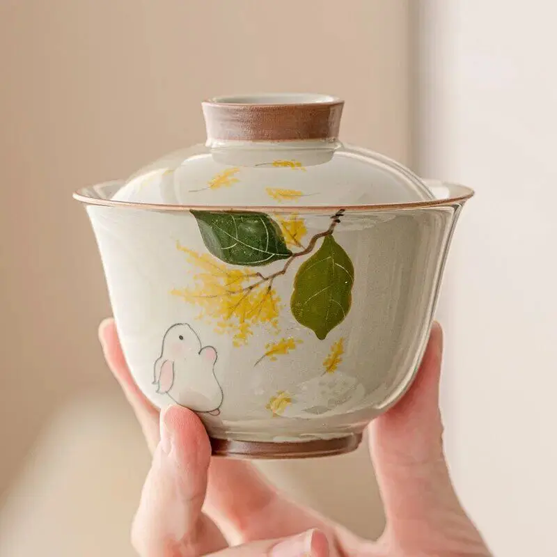 Exquisite Classic Rabbit Fragrans Gaiwan For Tea Cute Tureen With Lid Teaware Set
Exquisite Classic Rabbit Fragrans Gaiwan For Tea Cute Tureen With Lid Teaware Set