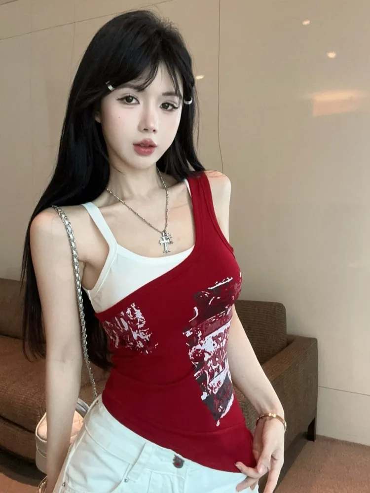 American Style Slim Fit Vest Top Women's Outerwear Spring Summer Sexy Sweet Spicy Color Block Sleeveless Shirt Casual Commute...
American Style Slim Fit Vest Top Women's Outerwear Spring Summer Sexy Sweet Spicy Color Block Sleeveless Shirt Casual Commute...
