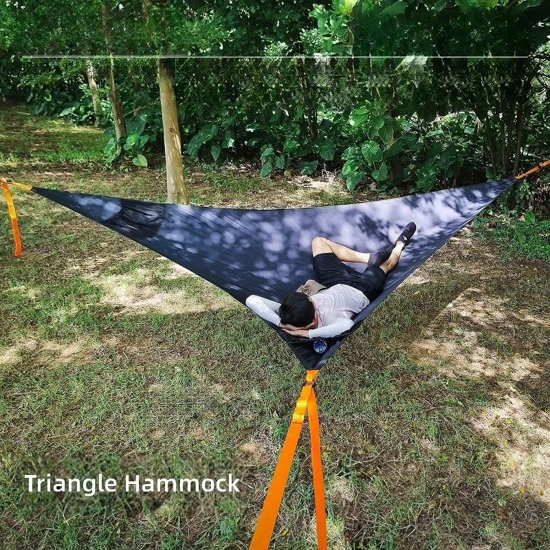Triangle Hammock, Portable Outdoor Camping Hanging Swing Bed, Anti-Tip Design for Park and Camp, Durable and Comfortable Net
Triangle Hammock, Portable Outdoor Camping Hanging Swing Bed, Anti-Tip Design for Park and Camp, Durable and Comfortable Net
