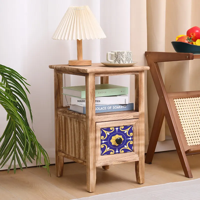 American Rustic Solid Wood Corner Nightstand Thick Vintage Mini Side Cabinet New Chinese Farmhouse Ins Bedroom Furniture
American Rustic Solid Wood Corner Nightstand Thick Vintage Mini Side Cabinet New Chinese Farmhouse Ins Bedroom Furniture