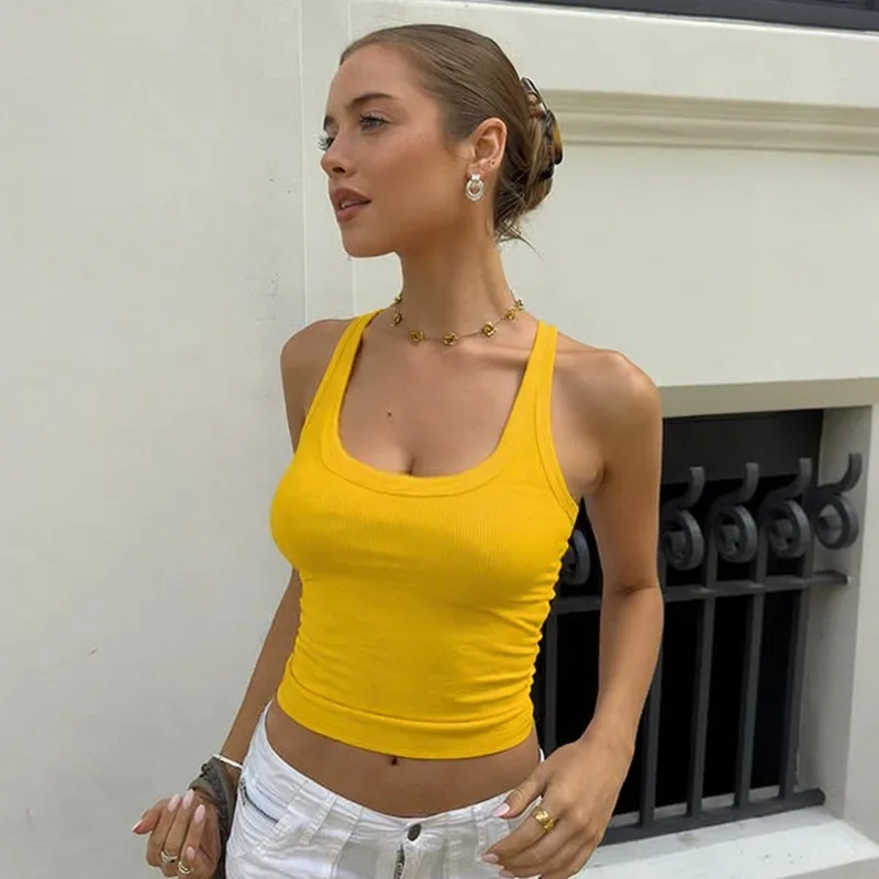 Gtpdpllt Racerback Tank Top Basic Solid Color Ribbed Tight Fitted Crop Tops For Woman Y2K Clothing Summer 2025 Sporty
Gtpdpllt Racerback Tank Top Basic Solid Color Ribbed Tight Fitted Crop Tops For Woman Y2K Clothing Summer 2025 Sporty