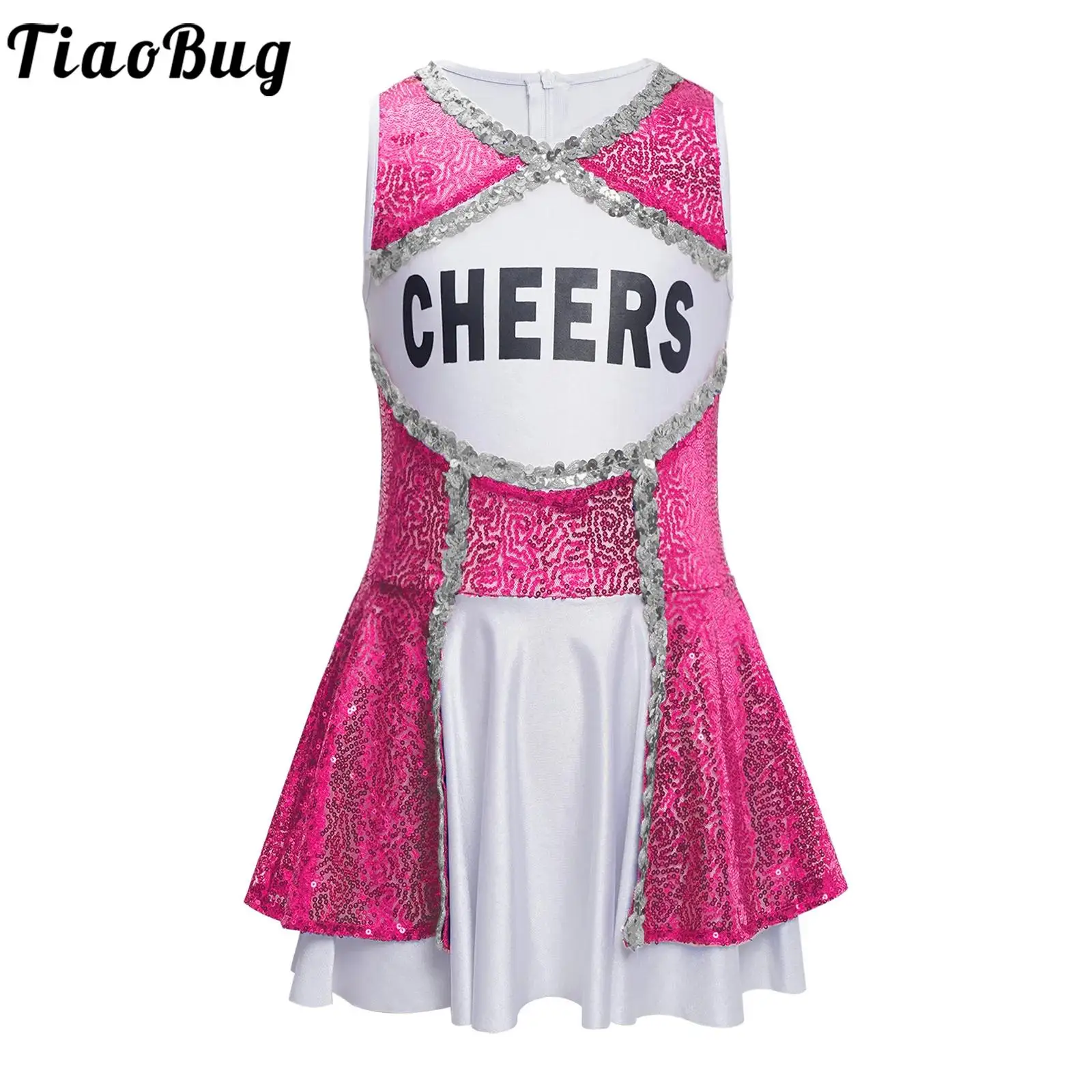 Детское платье болельщика Cheerleader, школьная форма для девочек, платье без рукавов с блестками и цветными блоками, костюм для выступлений на Хэллоуин
Детское платье болельщика Cheerleader, школьная форма для девочек, платье без рукавов с блестками и цветными блоками, костюм для выступлений на Хэллоуин