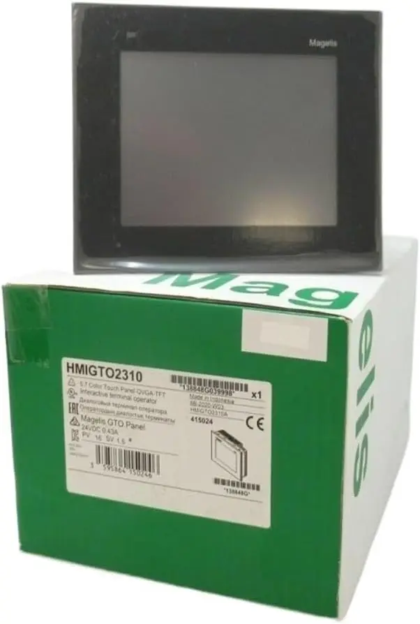 HMIGTO2310 advanced touchscreen panel, Harmony GTO, 320 x 240pixels QVGA, 5.7inch TFT, 96MB
HMIGTO2310 advanced touchscreen panel, Harmony GTO, 320 x 240pixels QVGA, 5.7inch TFT, 96MB
