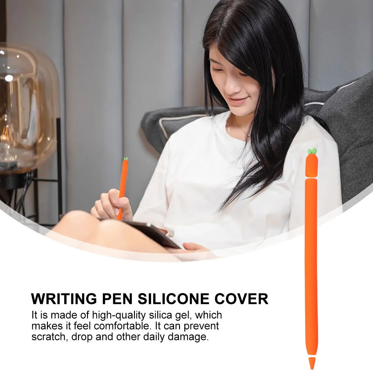 1Pcs Silicone Handwriting Pen Protector Anti-Slip Comfortable Fit for Apple Pencil 1 2 Carrot Design Cover
1Pcs Silicone Handwriting Pen Protector Anti-Slip Comfortable Fit for Apple Pencil 1 2 Carrot Design Cover