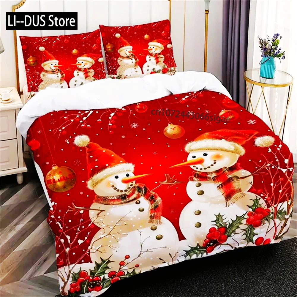 3pcs Soft Cozy Christmas Snowman Snowflake Print Duvet Cover Set - Includes 1 Duvet Cover And 2 Pillowcases, Perfect For Bed
3pcs Soft Cozy Christmas Snowman Snowflake Print Duvet Cover Set - Includes 1 Duvet Cover And 2 Pillowcases, Perfect For Bed
