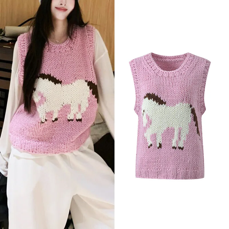 Fall 2025 New Design Print Knitted Vest Top Svel round Ne Age-Defng Fun Element Commute Sle Thiened Fabric
Fall 2025 New Design Print Knitted Vest Top Svel round Ne Age-Defng Fun Element Commute Sle Thiened Fabric